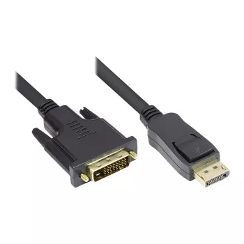 Good Connections Connection Cable DisplayPort an DVI-D 24+1 - 24K Gold-Plated Contacts - OFC - black - 1m