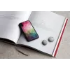 Smartphone case iKins for iPhone XR — water flower design, black