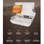 Network switch MikroTik netPower Lite 8P — 8× Gigabit Ethernet (10/100/1000), PoE (IEEE 802.3af/at), 24–57V input, white