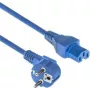 ACT Powercord mains connector CEE 7/7 male (angled) - C15 blue 2 m
