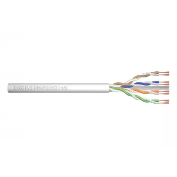 Network Cable Digitus CAT 6A U/UTP twisted pair patch cord raw 100m Grey