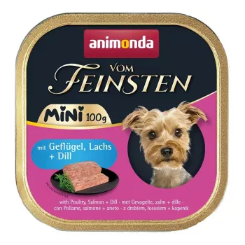 Wet dog food animonda Vom Feinsten Dill Poultry & Salmon 100 g tray, grain-free, adult small breeds