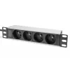 Digitus 10 inch socket strip aluminum profile 4-way CEE 7/5 sockets 1U