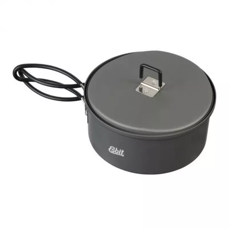 Pot ESBIT PT1100HA camping cookware — Aluminium pot 1.1 L, Ø14.8 cm, 227 g, black