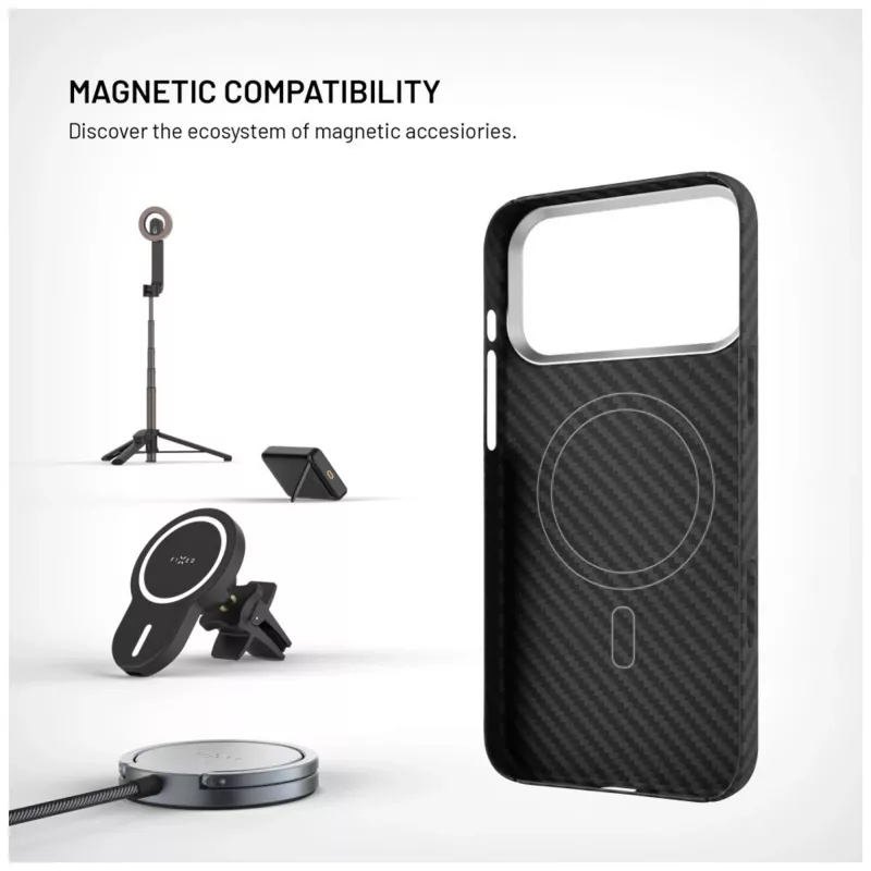 Protective back cover FIXED for Apple iPhone 17 Pro Max — aramid fibers, black