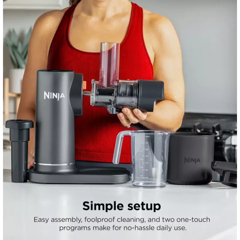 NINJA Cold Press Juicer | Neverclog JC151EU | Type Cold Press Juicer | Gray | 150 W | Number of speeds 1