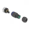 M12 Connector A-coded 8 pin female DeLOCK 60538 screw connection