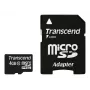 Flash Memory Transcend 4GB MicroSDHC Class 10 with Adapter