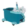 Mopping system Leifheit Clean Twist Mop Ergo mobile, single-tank, blue, with mop and castor wheels
