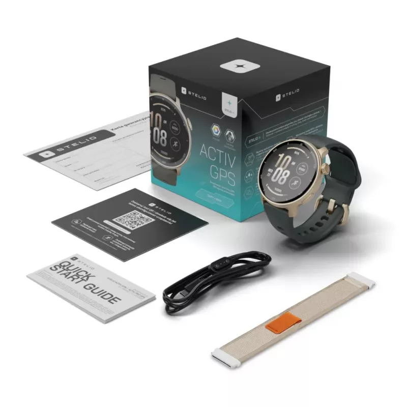 Smartwatch Stelio STSWA101GD Activ GPS 46mm Gold — 46 mm GPS smartwatch, gold case
