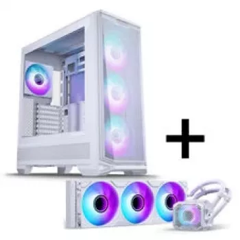 PHANTEKS Eclipse G400A PC-Enclosure + Glacier M25 Gen2 AiO-Liquid Cooling - White