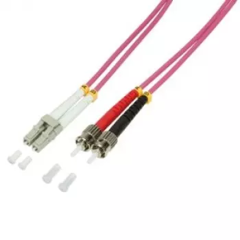 Logilink - Patch-Cable - LC Multi-Mode (M) to ST multi-mode (M) - 2 m - Fibre Optic - 50/125 micrometre - OM4 - Halogen-Free - heather violet (FP4LT02)