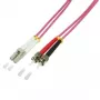 Logilink - Patch-Cable - LC Multi-Mode (M) to ST multi-mode (M) - 2 m - Fibre Optic - 50/125 micrometre - OM4 - Halogen-Free - heather violet (FP4LT02)