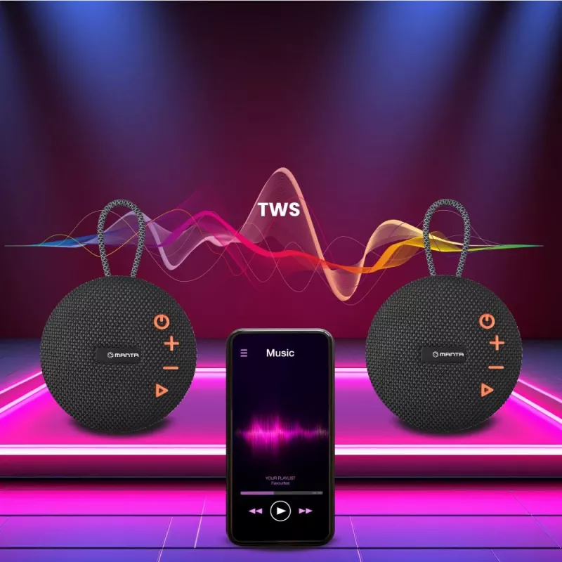 Portable Speaker Manta SPK02GO, Black