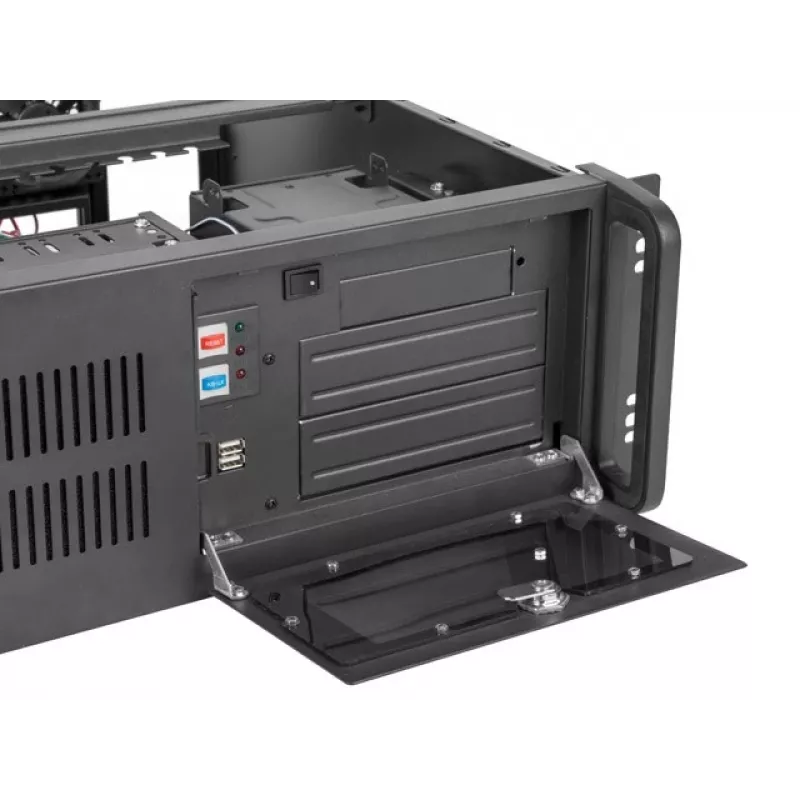 Lanberg SC01-4504-10B Rackmount Server Chassis ATX 450/10 19 inch/4U, Black