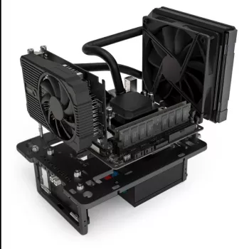 Streacom benchtable BC1 Mini V2 black — compact passive-cooled open-frame chassis