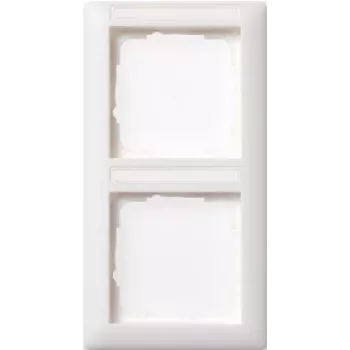 Wall plate Gira Standard 55 — White thermoplastic, screwless design, 80.7×151.8 mm