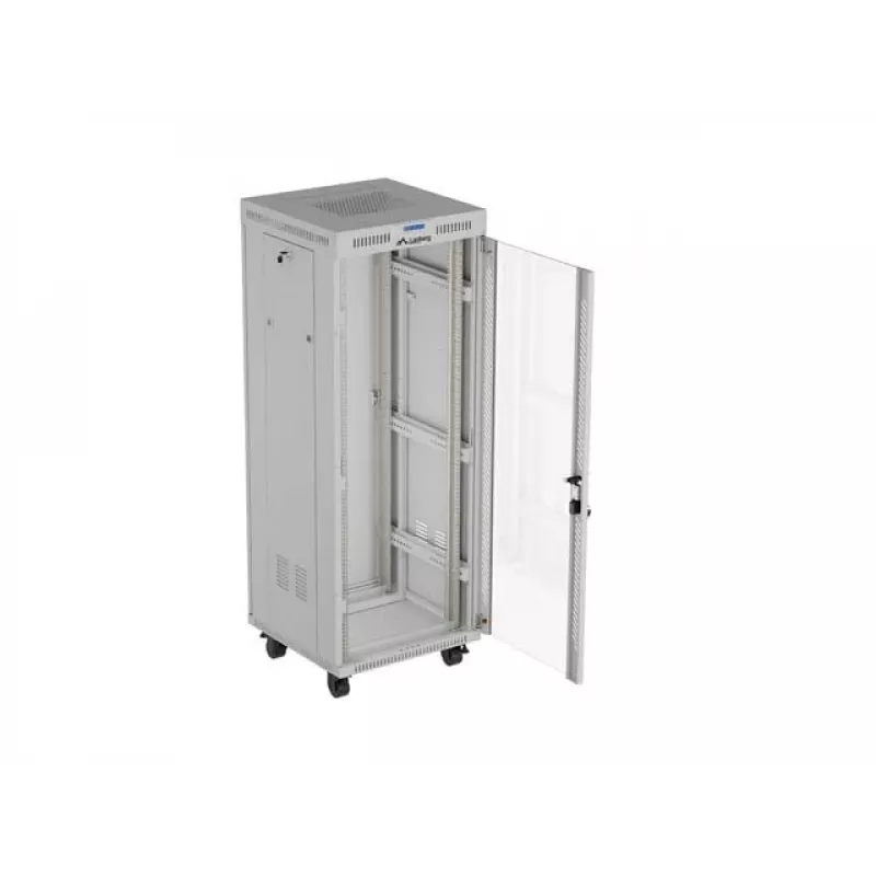 LANBERG 19 inch 32U Standing Rack Cabinet 600×600 mm Gray with Perforated Doors and LCD (Flat Pack)