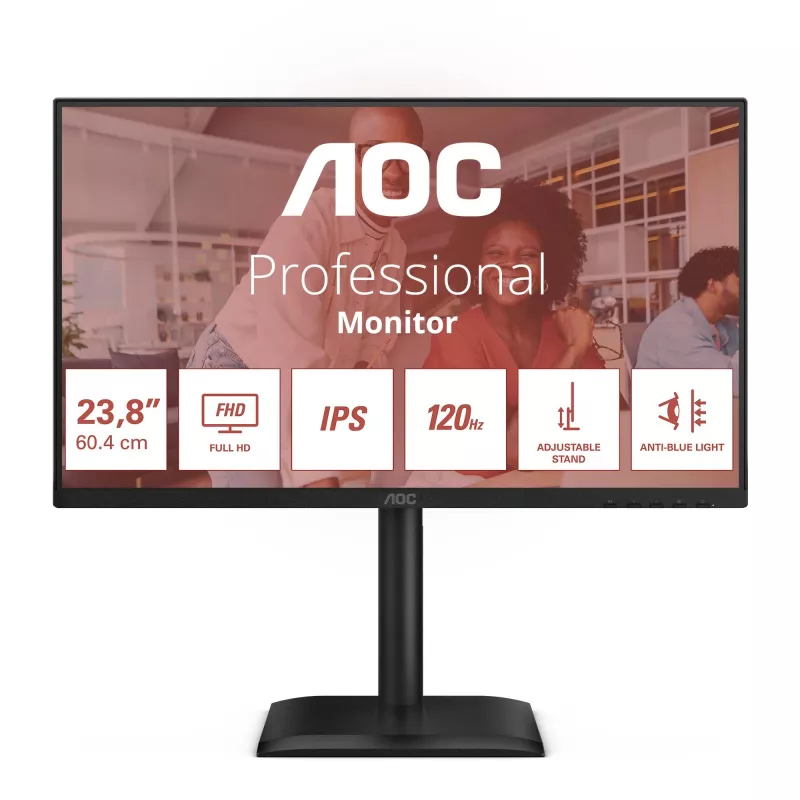 AOC 24E4U computer monitor 60.5 cm (23.8 inch) 1920 x 1080 pixels Full HD LED Black