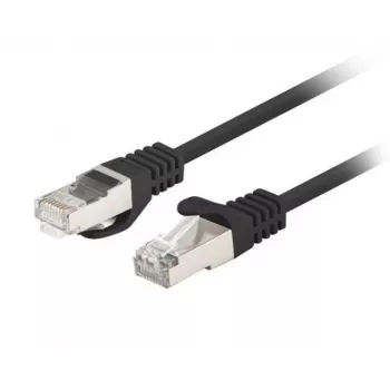 Lanberg Cable Patch Cat.6 Ftp 0,5 M Black Fluke Passato Confezione Da 10 Pezzi (F/UTP, CAT6, 0.50m), Cable Di Rete