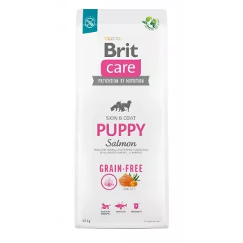 Dry Dog Food Brit Care Puppy Potato & Salmon 12 kg — Grain Free, 30% Protein, For Puppies up to 12 Months