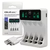Battery charger QOLTEC 50848 for NiMH AAA (R03) and AA (R6) cells with LCD display