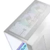 PC case MODECOM Volcano Panorama Midi Tower white — micro ATX, tempered glass, ARGB, USB-C, supports GPU 400 mm
