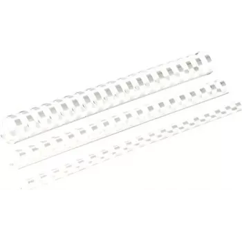 Fellowes - 8 mm - 21 rings - A4 (210 x 297 mm) - 40 Sheets - White - 100 pc(s). Plastic Binding Comb - for Fellowes Galaxy 500, Orion 500, Pulsar+ 300, Quasar+ 500, Star 150,