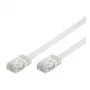 Wentronic Goobay CAT 5e Flat-Patch Cable, U/UTP, White, 3 m - CCA Copper Mix (93360)