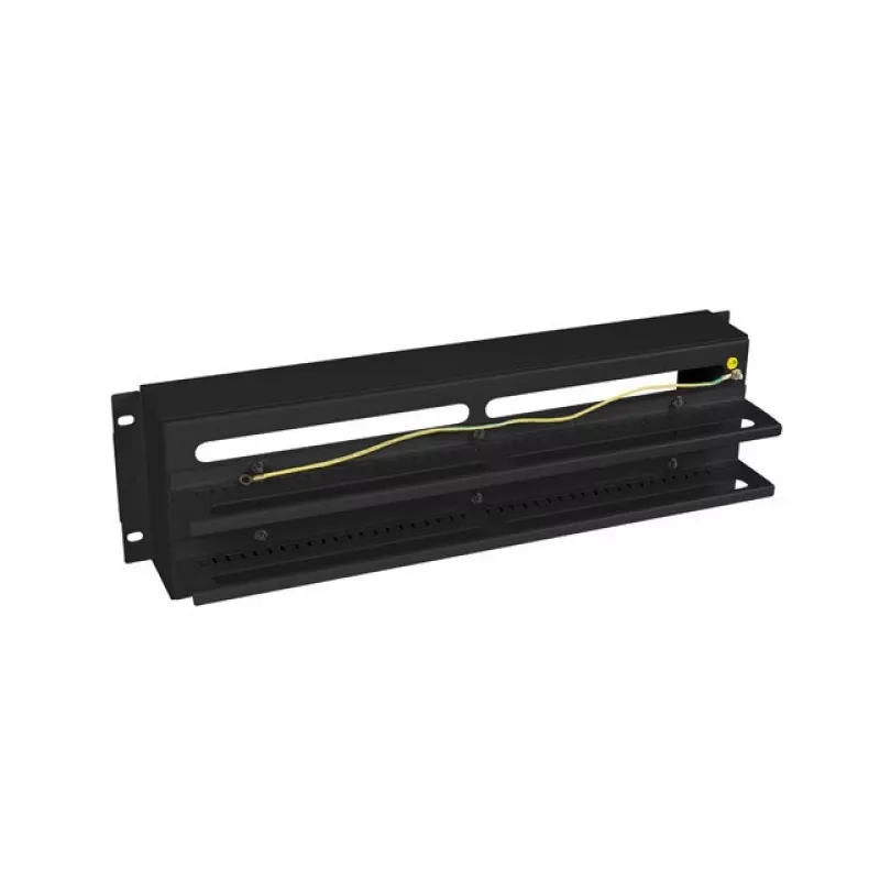 Cable management panel Lanberg AK-VDP103-B Steel Black 482.5mm