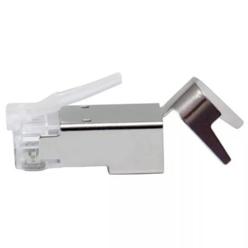 Shielded RJ45 plug EQUIP Cat 8.1, male, silver, 50 pcs, 11.7×22.5 mm, 3.7 g