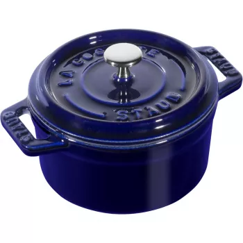 Cast iron single mini pan Staub Minis — 10 cm diameter, blue
