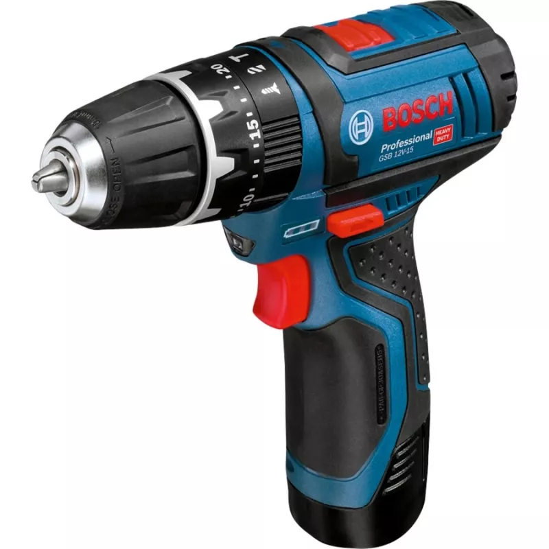 Bosch GSB 12V-15 Professional 1300 RPM Black, Blue
