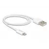 USB data and power cable DeLOCK 83000 for iPhone iPad iPod white 1 m