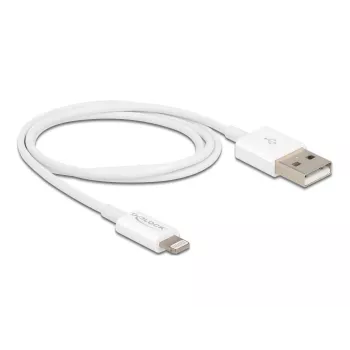USB data and power cable DeLOCK 83000 for iPhone iPad iPod white 1 m