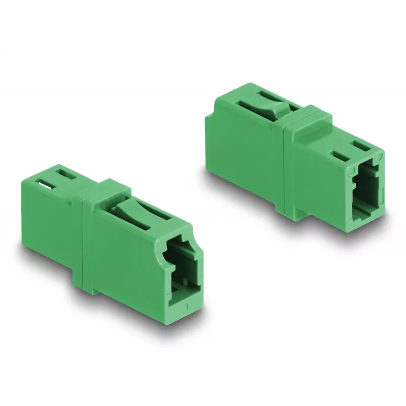 Optical Fiber Coupler LC Simplex female to LC Simplex female APC green DeLOCK 87984