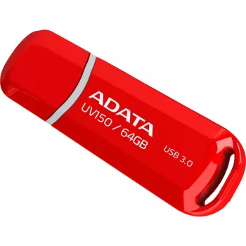 USB flash drive ADATA DashDrive UV150 64 GB, USB Type-A 3.2 Gen 1, red, cap design