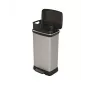 Trash can Curver 23L pedal, metalized finish, 23 liters capacity