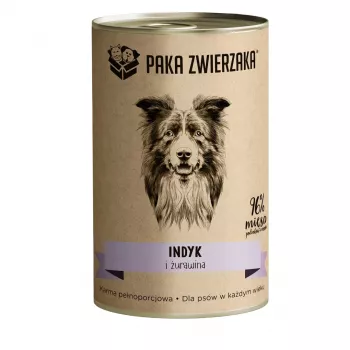 Wet dog food PAKA ZWIERZAKA Turkey and cranberries 400 g can, monoprotein, gluten- and soy-free