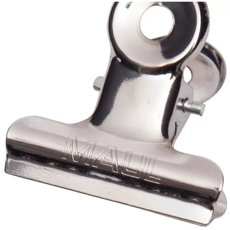 MAUL Letter Clip made from metal, Colour: nickel, Width: 30 mm Clamping Width: 10 mm, self-service packaging (21730-96)