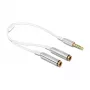 Audio Cable DeLOCK 65576 0.25m 3.5mm 2 x 3.5mm White