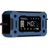 Smart 12V 15A Charger QOLTEC with Microprocessor and LCD — for AGM, GEL, SLA, EFB, LiFePO4 Batteries