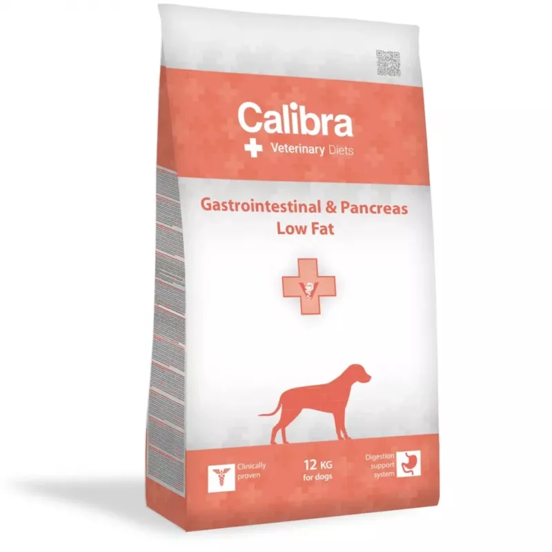 Dry dog food Calibra VD Gastrointestinal Pancreas Low Fat 12 kg — adult, salmon, low fat, gluten- and soy-free