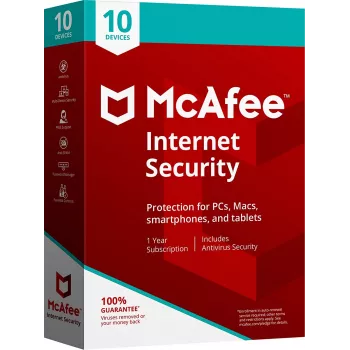 McAfee Internet Security 10 - Devices 1 Year