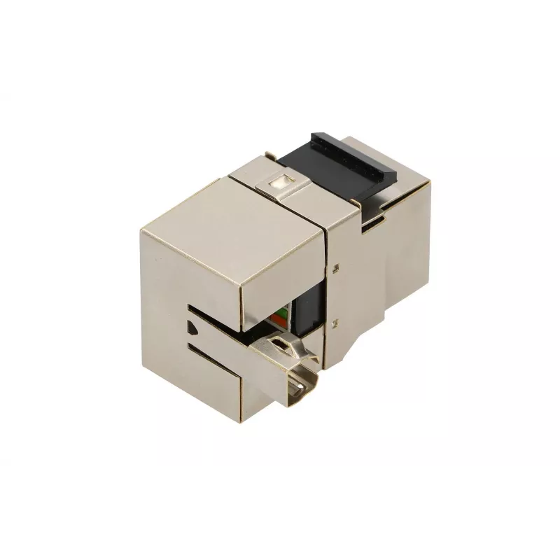 Keystone jack Extralink CAT6 STP RJ45, female, steel color, 1 pc