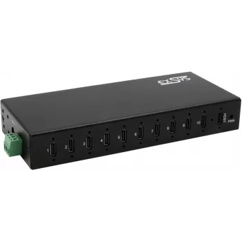 10-Port USB 3.2 Gen 2x1 Hub Exsys EX-12270HMS, 79.5W power delivery