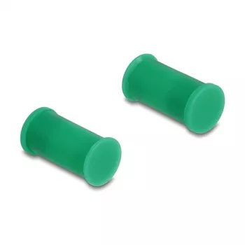 Port dust cover DELOCK 60673 for DL4 ports, silicone, green, 14×27×14 mm, pack of 10