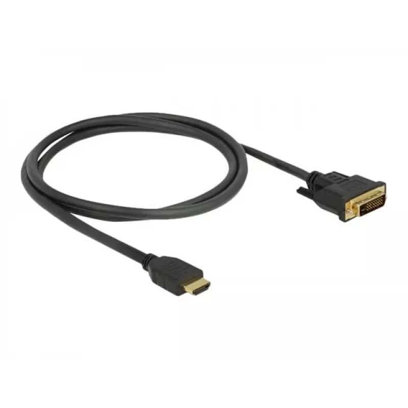DeLOCK 85652 Video Cable-Adapter 1 m HDMI Type A (Standard) DVI Black (85652)