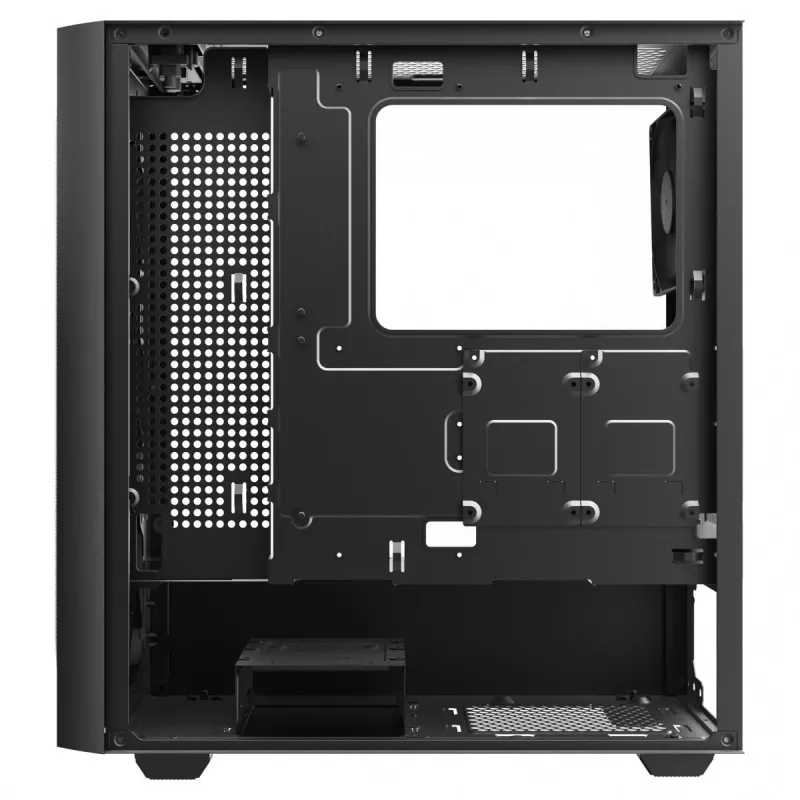 PC Case SAVIO Noctis Flow — Cube Mini‑ITX/Micro‑ATX/ATX, 3x120mm front, 1x120mm rear, 2x3.5 inch + 3x2.5 inch bays, tempered glass