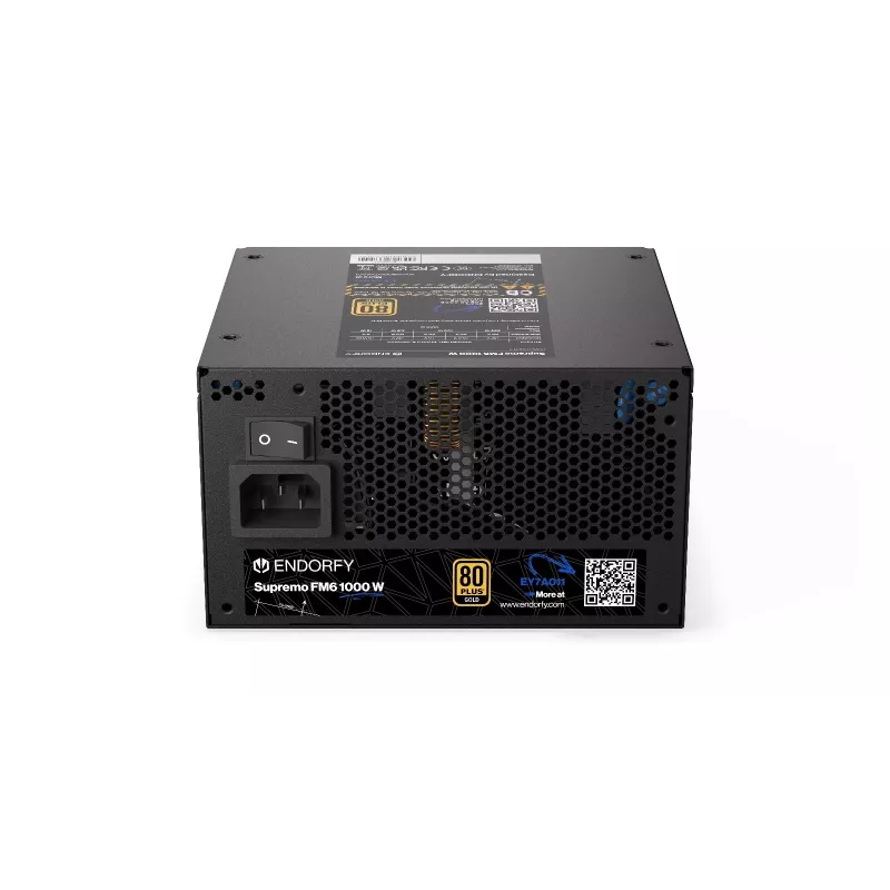 Power Supply Endorfy Supremo FM6 1000W, 80 PLUS Gold, ATX 3.1, Modular, Black